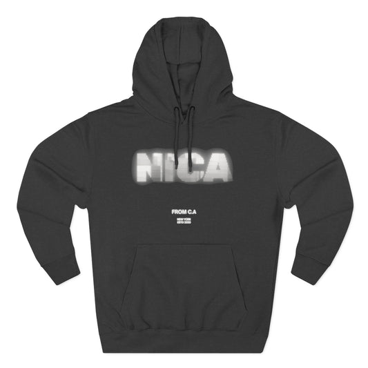 Casual Fleece Hoodie with NICA Print, Cozy Sweatshirt for Everyday Wear, Perfect for Gifts, Travel, and Relaxation